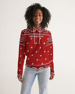 Red paisely Women's Hoodie