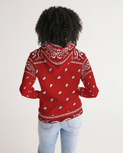 Red paisely Women's Hoodie