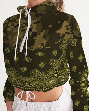 CROWN YOUR CULTURE Women's Cropped Windbreaker