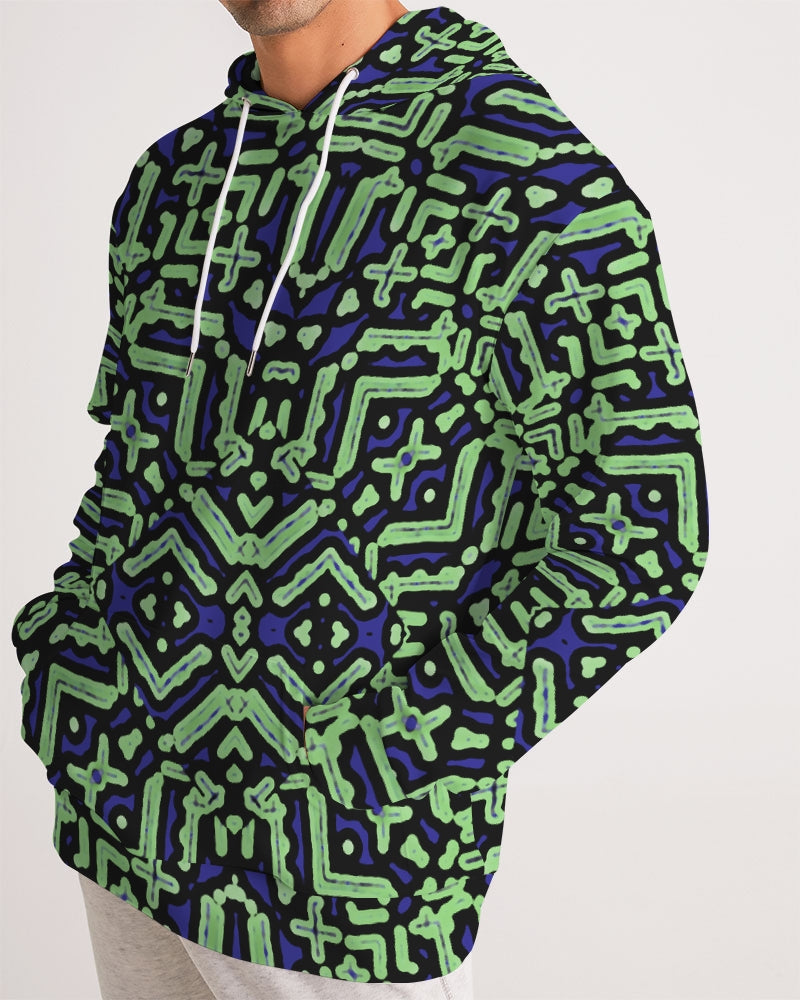 Blue And Green Men's All-Over Print Hoodie