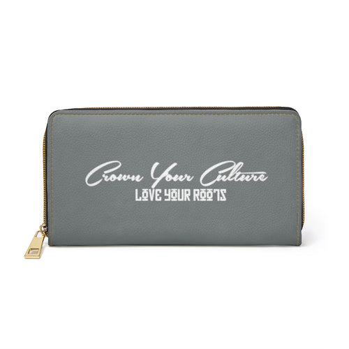 Grey C.Y.C Signature Zipper Wallet