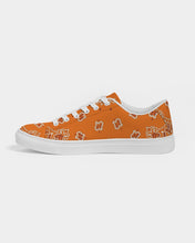 Load image into Gallery viewer, Orange Zebra Paisley C.Y.C Women&#39;s Faux-Leather Sneaker