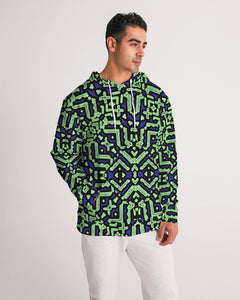 Blue And Green Men's All-Over Print Hoodie