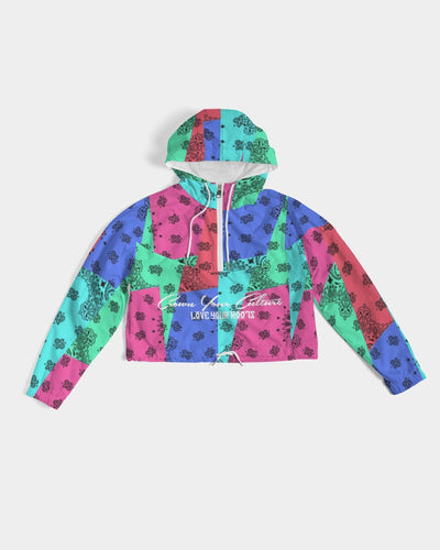 Haiti Women's Cropped Windbreaker