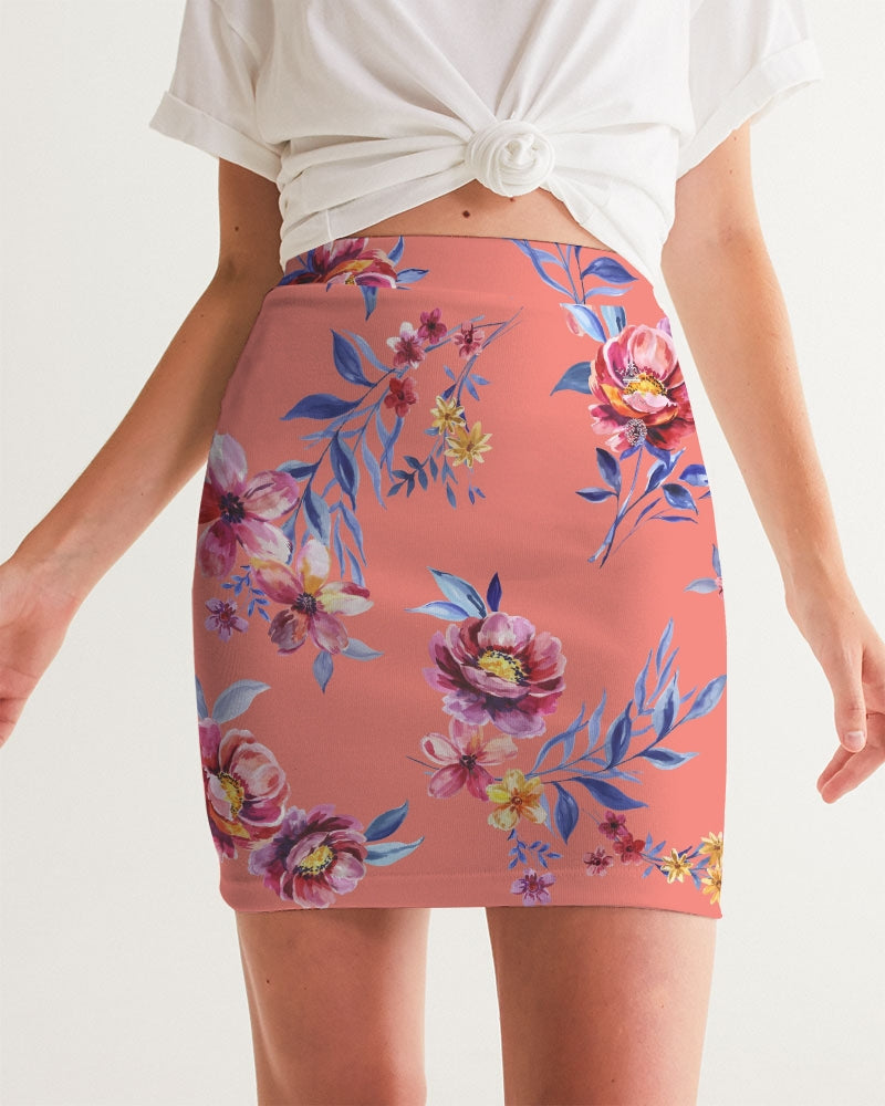 Floral peach CYC Women's Mini Skirt