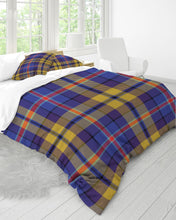Load image into Gallery viewer, Blue Plaid  Queen Duvet Cover Set