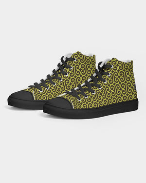 Green Designer CYC Women's Hightop Canvas Shoe - Black