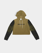 Load image into Gallery viewer, Olive CROWN YOUR CULTURE Women&#39;s Cropped Hoodie