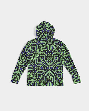 Blue And Green Men's All-Over Print Hoodie