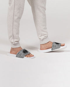 black and white C.Y.C Men's Slide Sandal