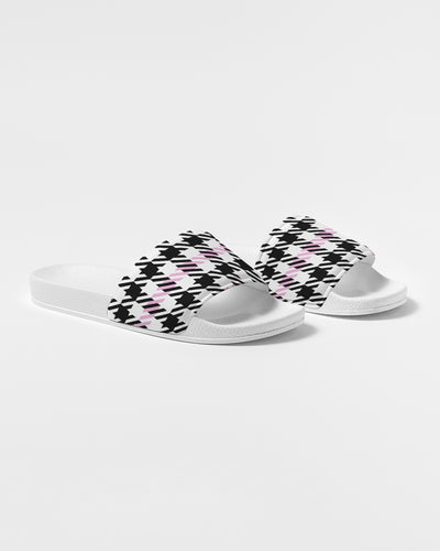 Pink houndstooth Women's Slide Sandal