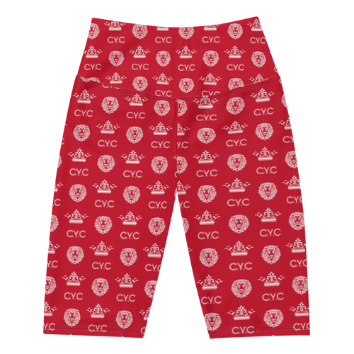Red Designer C.Y.C Biker Shorts