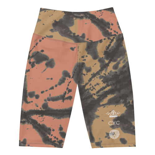 Bleached Half tone Biker Shorts