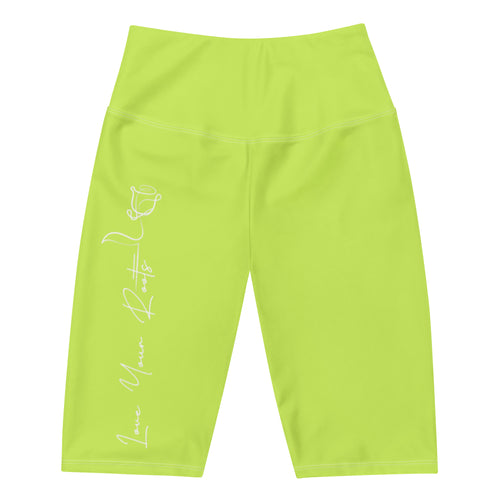 Lime CYC Love Your Roots Logo Biker Shorts