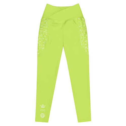 Crossover leggings with pockets