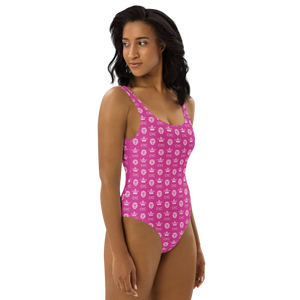 Pink C.Y.C Designer One-Piece Swimsuit