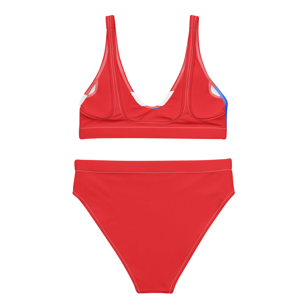 Dominican Pride high-waisted bikini