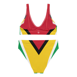 Guyana Flag high-waisted bikini