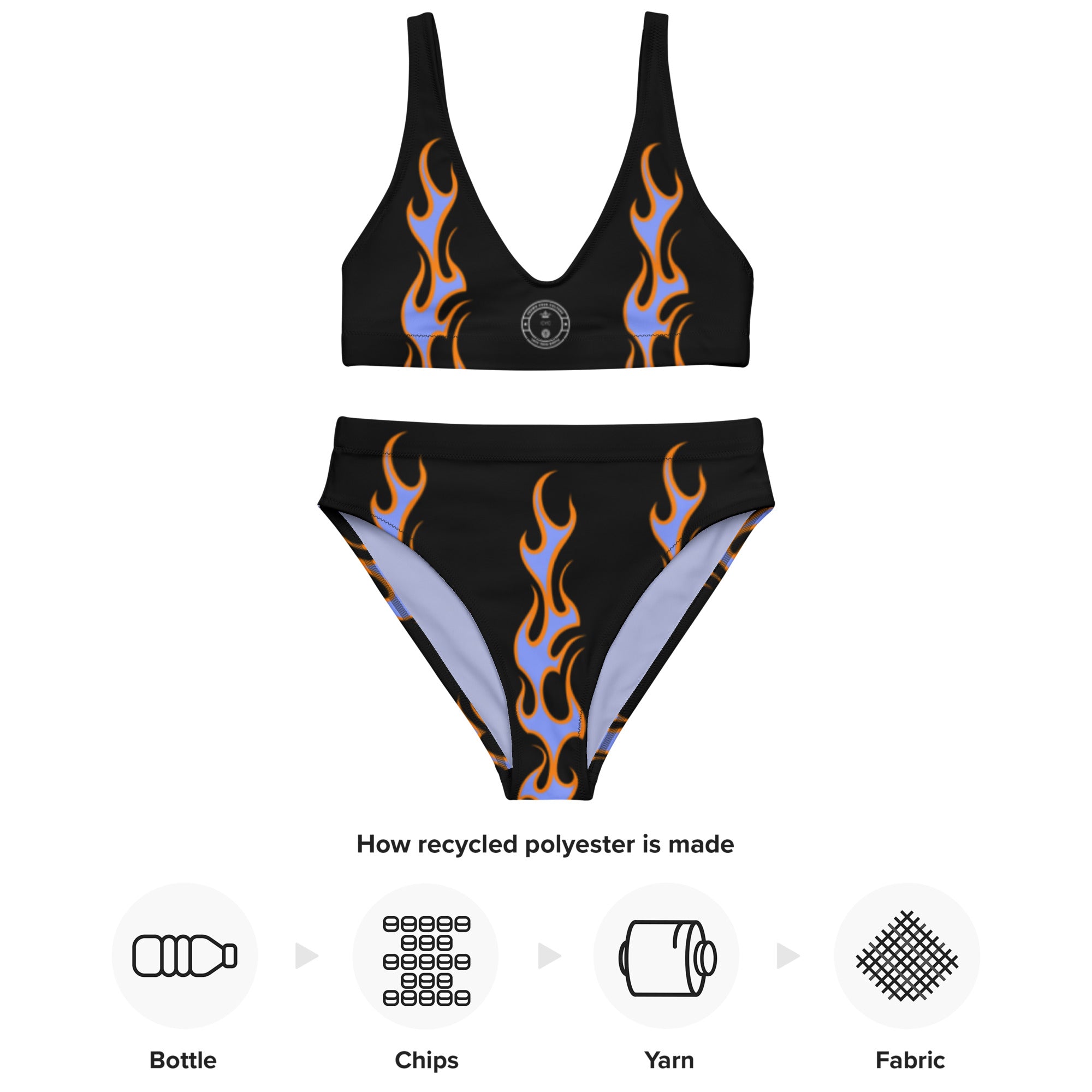 CYC Flaming Recycled high-waisted bikini