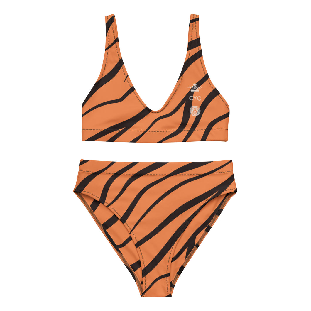 Tiger Print CYC Recycled high-waisted bikini