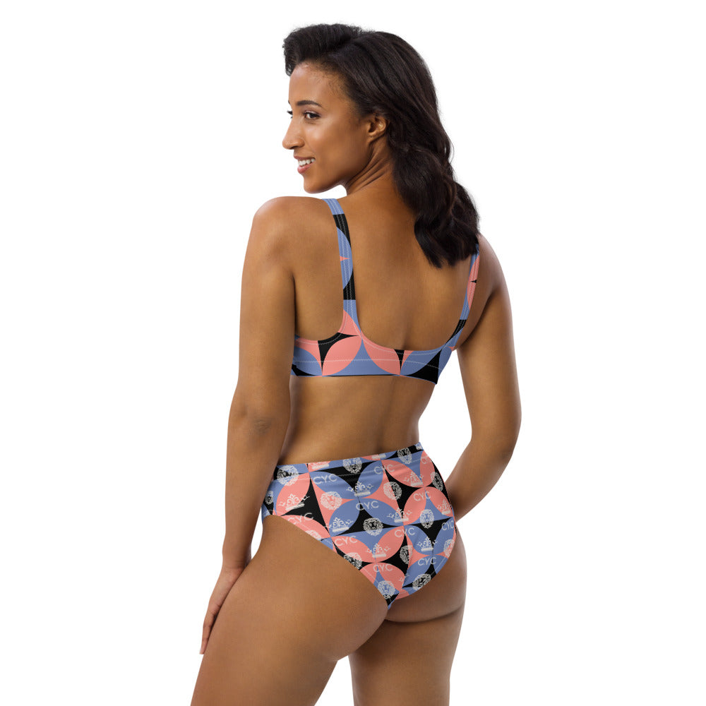 Pastel Print CYC Recycled high-waisted bikini