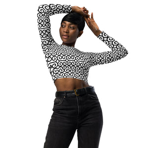 B&W CYC Recycled long-sleeve crop top