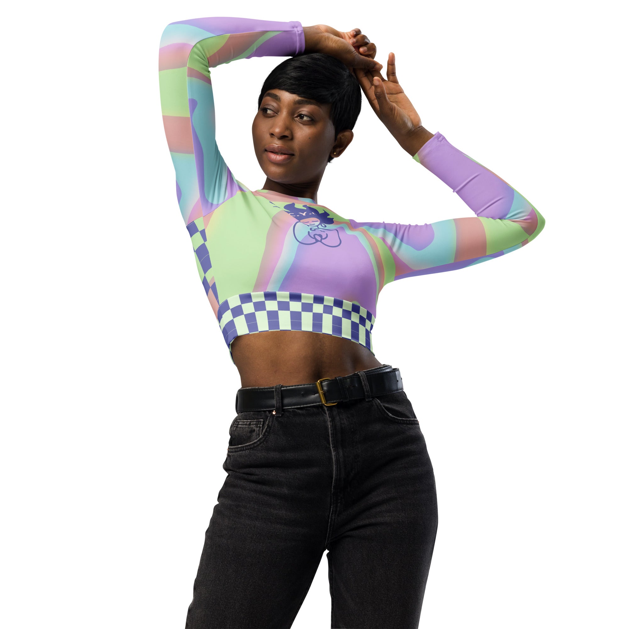 CYC Melanin Powers Recycled long-sleeve crop top