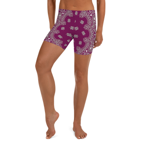 Purple Paisley Shorts