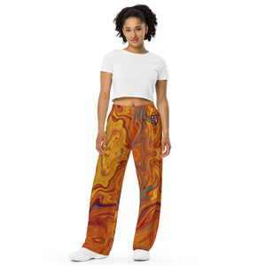 CYC Orange Swirl  unisex wide-leg pants