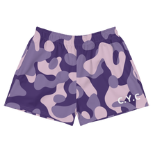 Load image into Gallery viewer, Purple Camo C.Y.C Women&#39;s Athletic Short Shorts