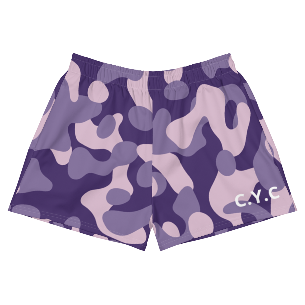Purple Camo C.Y.C Women's Athletic Short Shorts