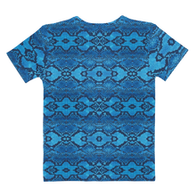 Load image into Gallery viewer, Blue Snake Printed Women&#39;s T-shirt