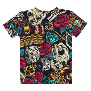 C.Y.C Skulls and Roses Women's T-shirt