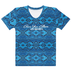 Blue Snake Printed Women's T-shirt