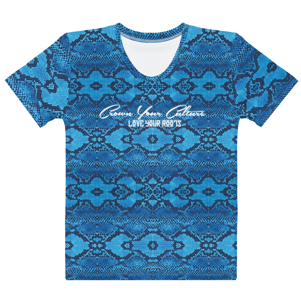 Blue Snake Printed Women's T-shirt