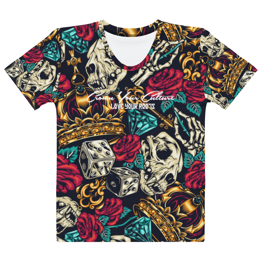 C.Y.C Skulls and Roses Women's T-shirt