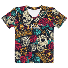 Load image into Gallery viewer, C.Y.C Skulls and Roses Women&#39;s T-shirt