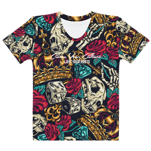 C.Y.C Skulls and Roses Women's T-shirt
