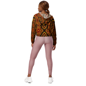 CYC Fire Red and Black Women’s cropped windbreaker