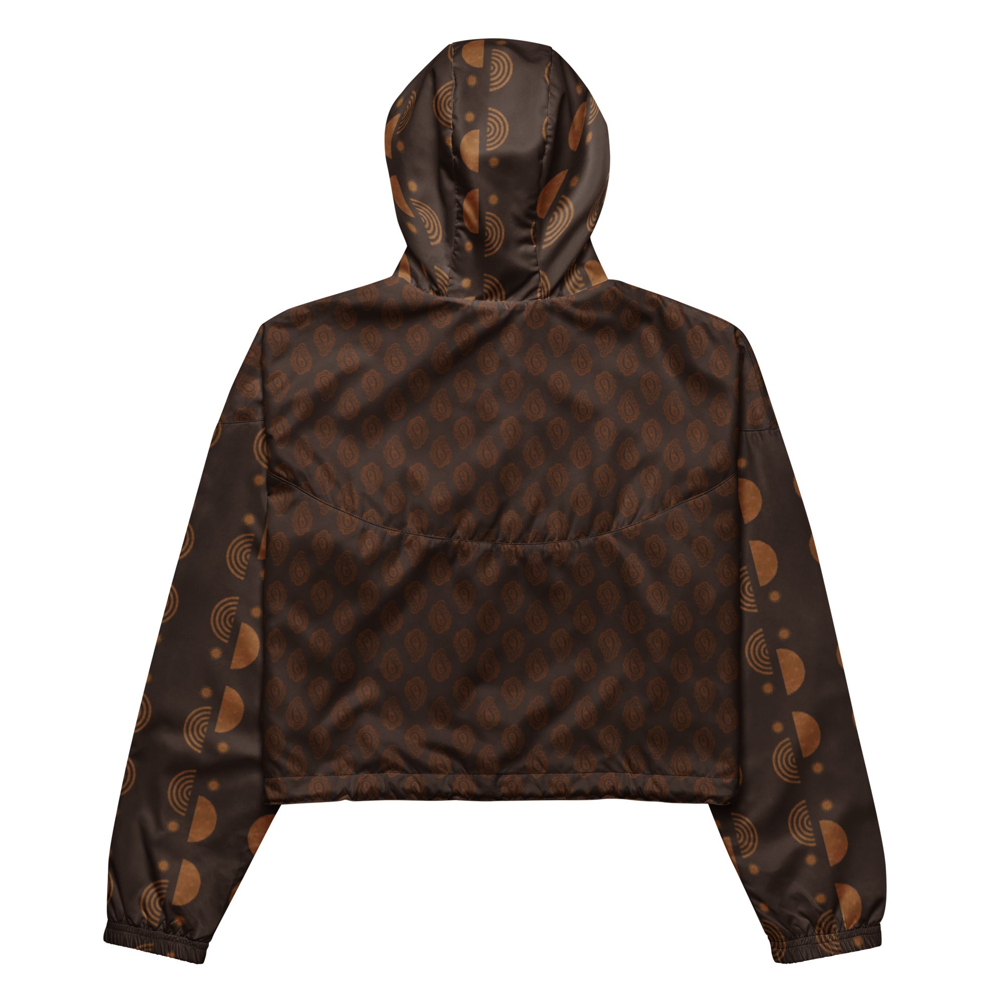 Brown Paisley C.Y.C Women’s cropped windbreaker