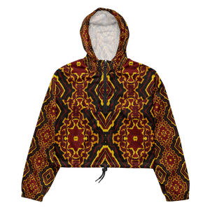 CYC Fire Red and Black Women’s cropped windbreaker