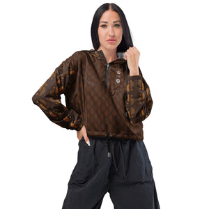 Brown Paisley C.Y.C Women’s cropped windbreaker