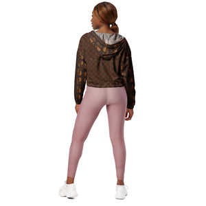 Brown Paisley C.Y.C Women’s cropped windbreaker