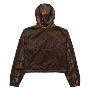Brown Paisley C.Y.C Women’s cropped windbreaker