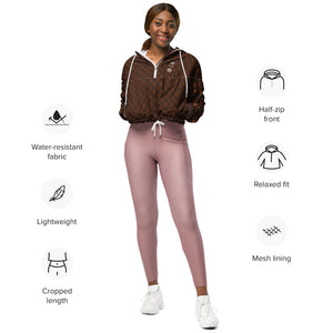 Brown Paisley C.Y.C Women’s cropped windbreaker