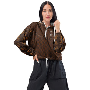 Brown Paisley C.Y.C Women’s cropped windbreaker