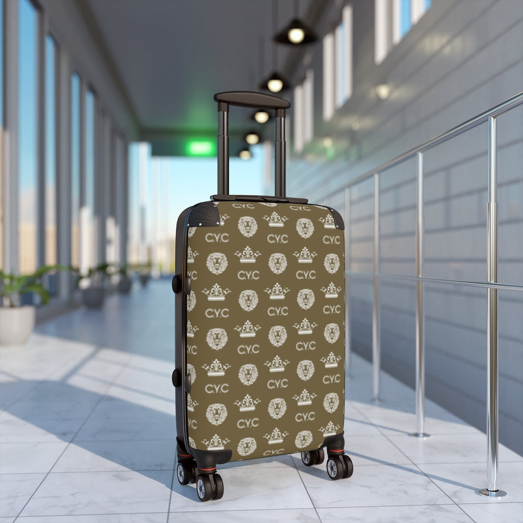 Tan C.Y.C logo Cabin Suitcase