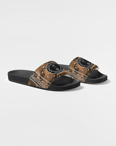 Brown Army Paisely Women's Slide Sandal