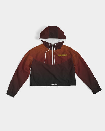 CROWN YOUR CULTURE Women's Cropped Windbreaker