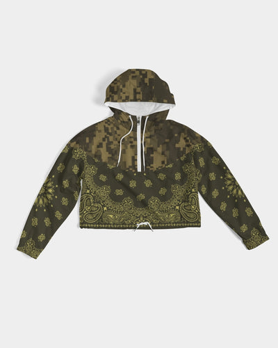 CROWN YOUR CULTURE Women's Cropped Windbreaker